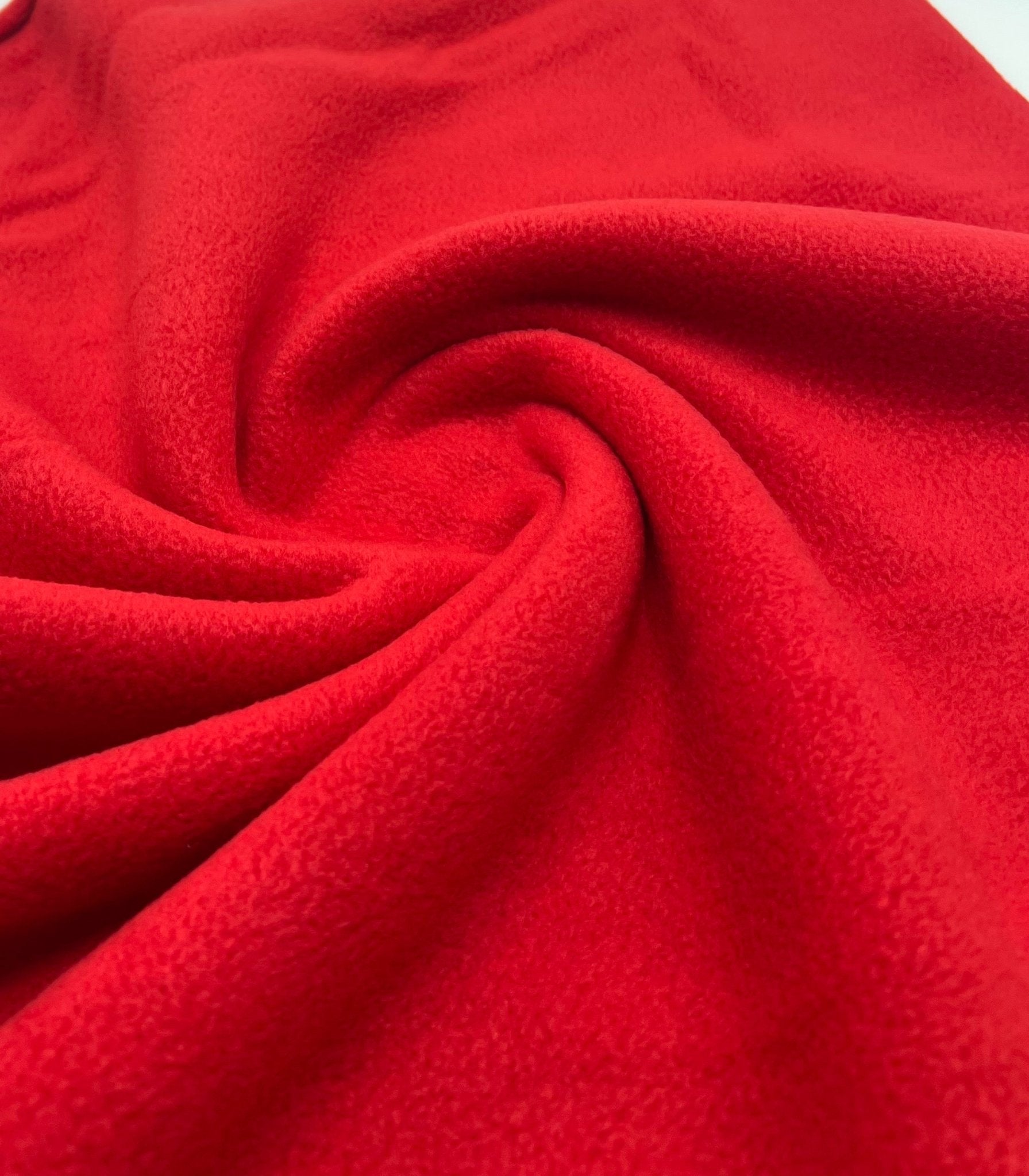 Red Plain Anti - Pil Polar Fleece Fabric Blanket Loungewear - T9 Fabrics